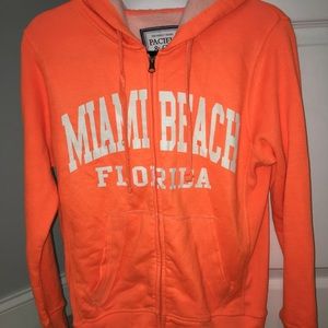 Miami Beach sweatshirt with zipper